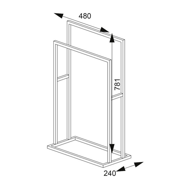 Sealskin Carré Small Towel Rack Black Wayfair.co.uk